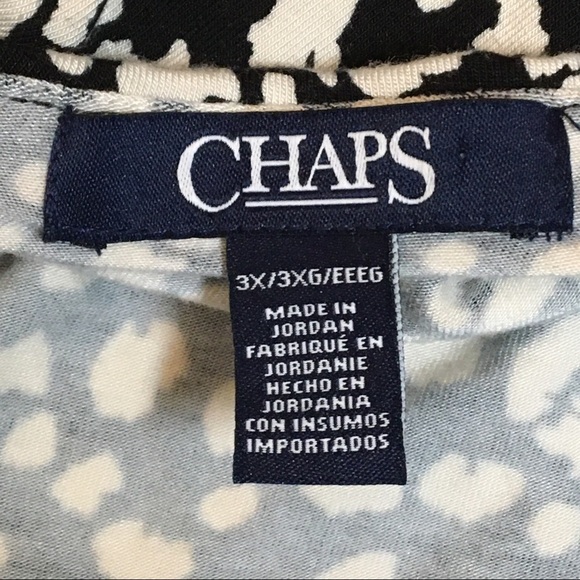 Chaps Hazy Night one shoulder black‎ top 3X NWT - Picture 7 of 7